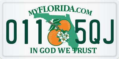 FL license plate 0115QJ