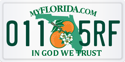 FL license plate 0115RF