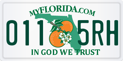 FL license plate 0115RH