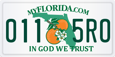 FL license plate 0115RO