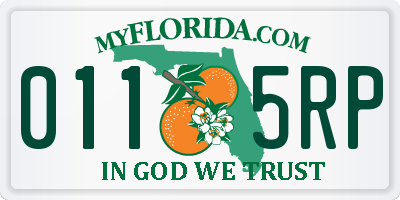 FL license plate 0115RP