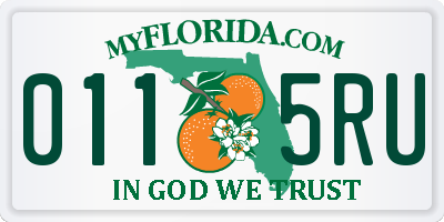 FL license plate 0115RU