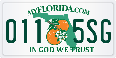 FL license plate 0115SG