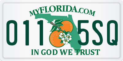FL license plate 0115SQ