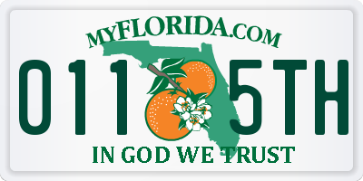 FL license plate 0115TH