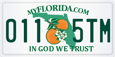 FL license plate 0115TM