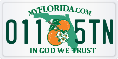 FL license plate 0115TN