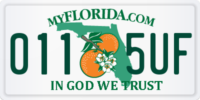 FL license plate 0115UF