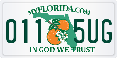 FL license plate 0115UG