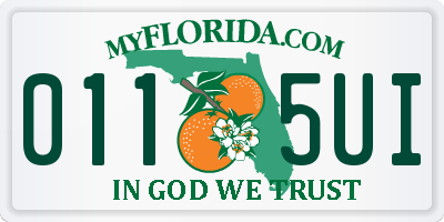 FL license plate 0115UI