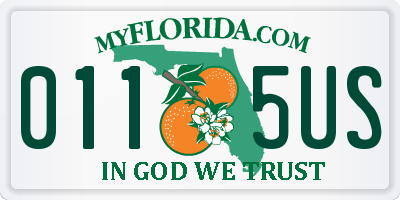 FL license plate 0115US