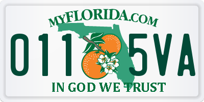 FL license plate 0115VA