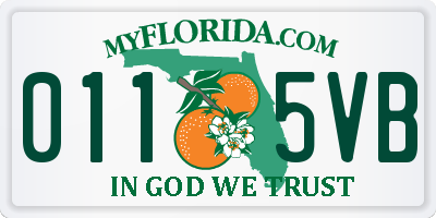 FL license plate 0115VB