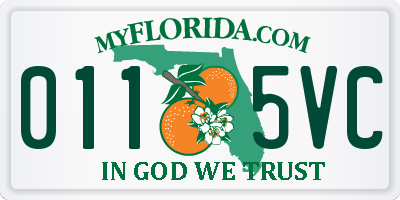 FL license plate 0115VC
