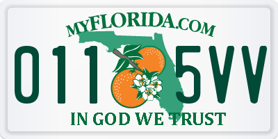 FL license plate 0115VV