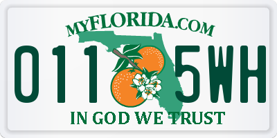FL license plate 0115WH