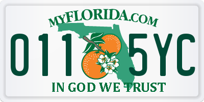 FL license plate 0115YC