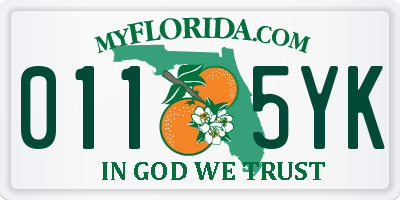 FL license plate 0115YK