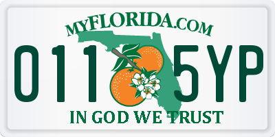 FL license plate 0115YP