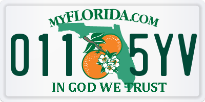 FL license plate 0115YV