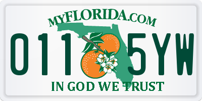 FL license plate 0115YW