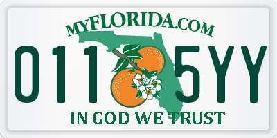FL license plate 0115YY