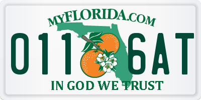 FL license plate 0116AT