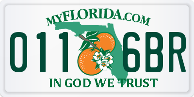 FL license plate 0116BR