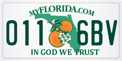 FL license plate 0116BV