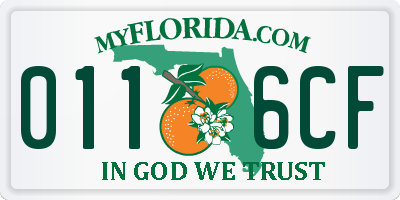 FL license plate 0116CF
