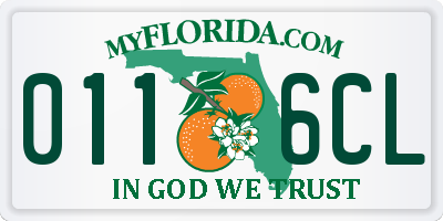 FL license plate 0116CL