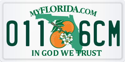 FL license plate 0116CM