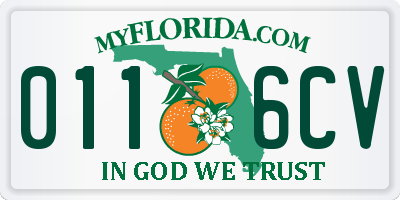 FL license plate 0116CV