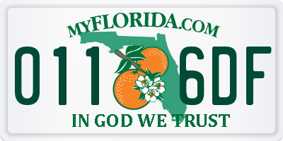 FL license plate 0116DF