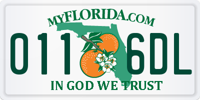 FL license plate 0116DL