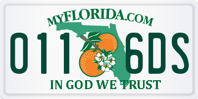 FL license plate 0116DS
