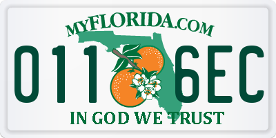 FL license plate 0116EC
