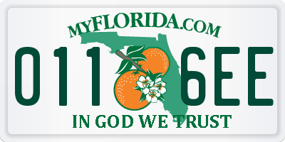 FL license plate 0116EE