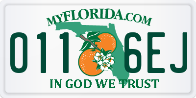 FL license plate 0116EJ