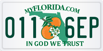 FL license plate 0116EP