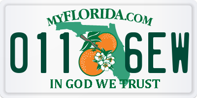 FL license plate 0116EW