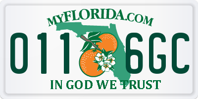 FL license plate 0116GC