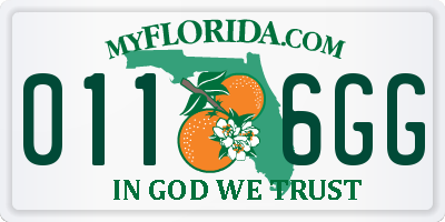 FL license plate 0116GG