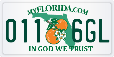FL license plate 0116GL