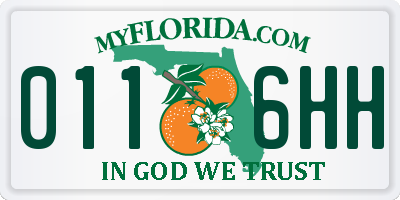 FL license plate 0116HH
