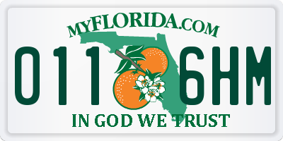 FL license plate 0116HM