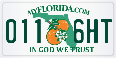 FL license plate 0116HT