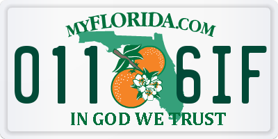 FL license plate 0116IF