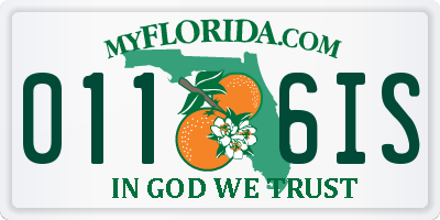 FL license plate 0116IS