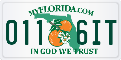 FL license plate 0116IT